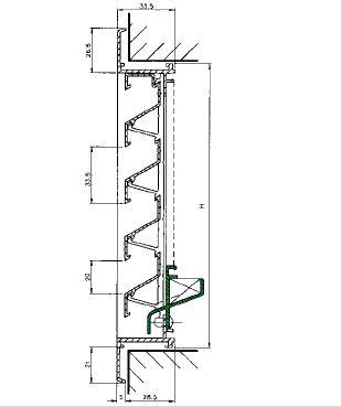 Lüftungsgitter mit Wasserabflussrinne